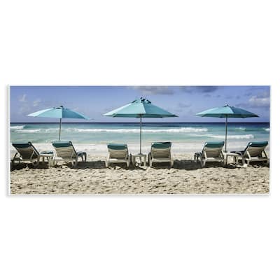 Stupell Lined Up Beach Chairs Wall Plaque Art Design By Mary Lou Johnson