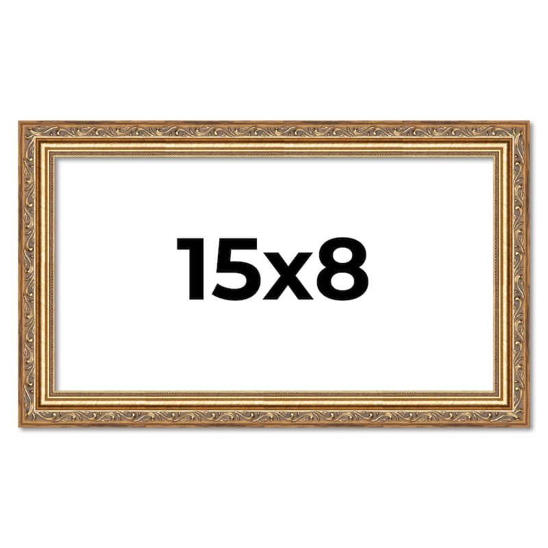 15x8 Frame Red Solid Wood Picture Frame