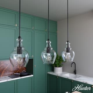 Hunter Maple Park 3-Light Linear Ceiling Light - Kitchen Island, Dining Room - Modern Farmhouse, Contemporary, Transitional