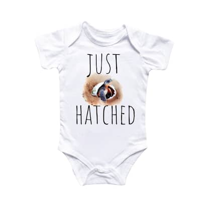 Just Hatched Turtle - Baby Boy Girl Clothes Infant Bodysuit Funny Cute Newborn