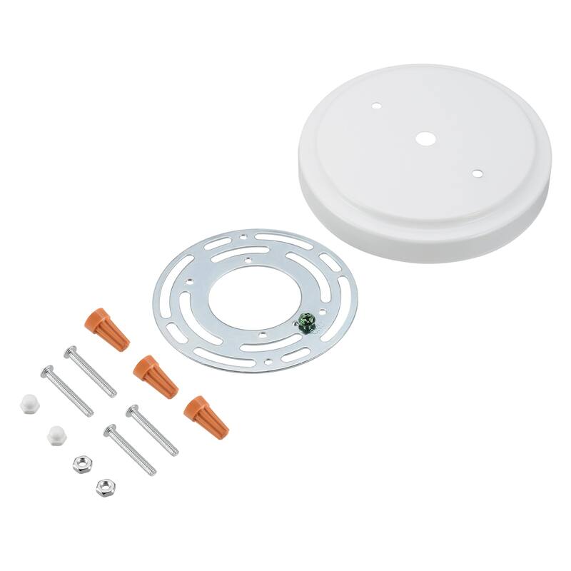 Aspen Creative Transitional Chandelier&Light Fixture Canopy Kit w/Univ. Crossbar,Matte White,5-1/8"Diameter,7/16"Center Hole