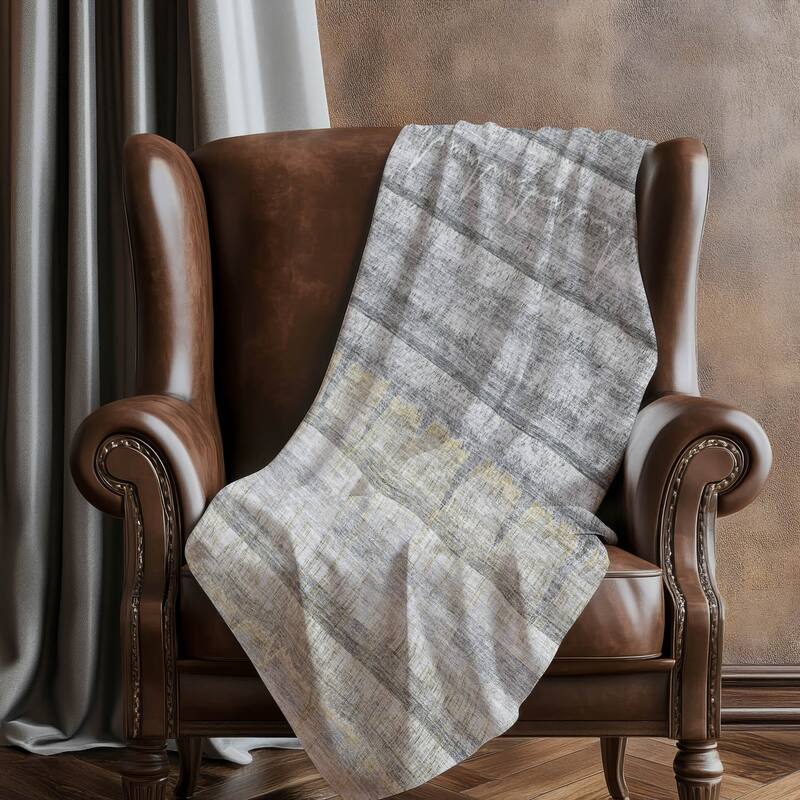 Premium Machine Washable Modern Stripes Sherpa Throw Blanket