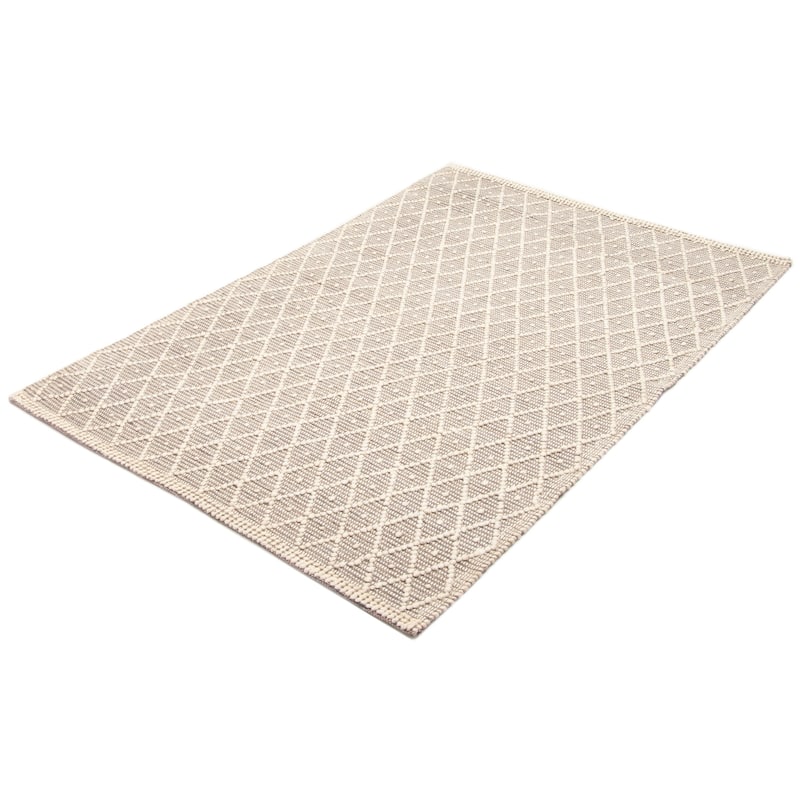 ECARPETGALLERY Braid weave Sienna Cream Wool Rug - 5'2 x 7'10