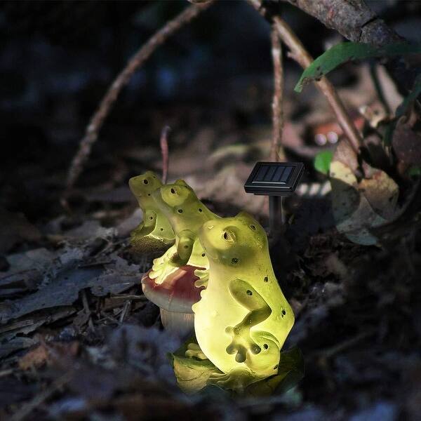 Shop A Set Of 3 Solar Frog Lights Solar Garden Lights Outdoor