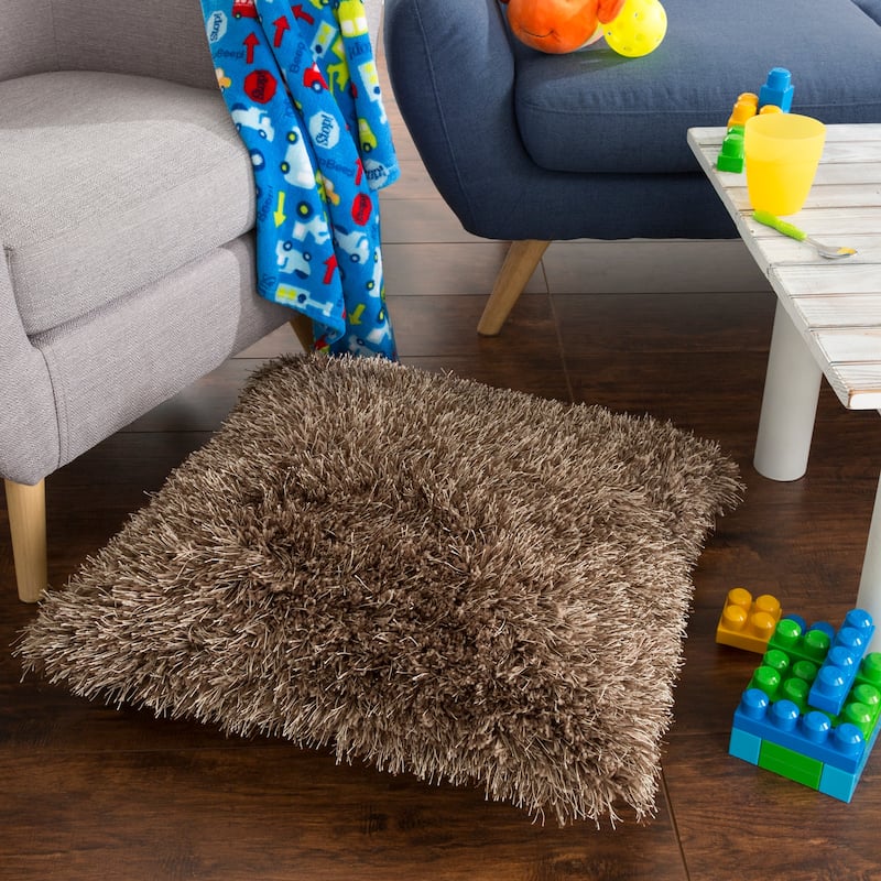 Oversized Floor or Throw Pillow Square Shag FauxFur by Windsor Home