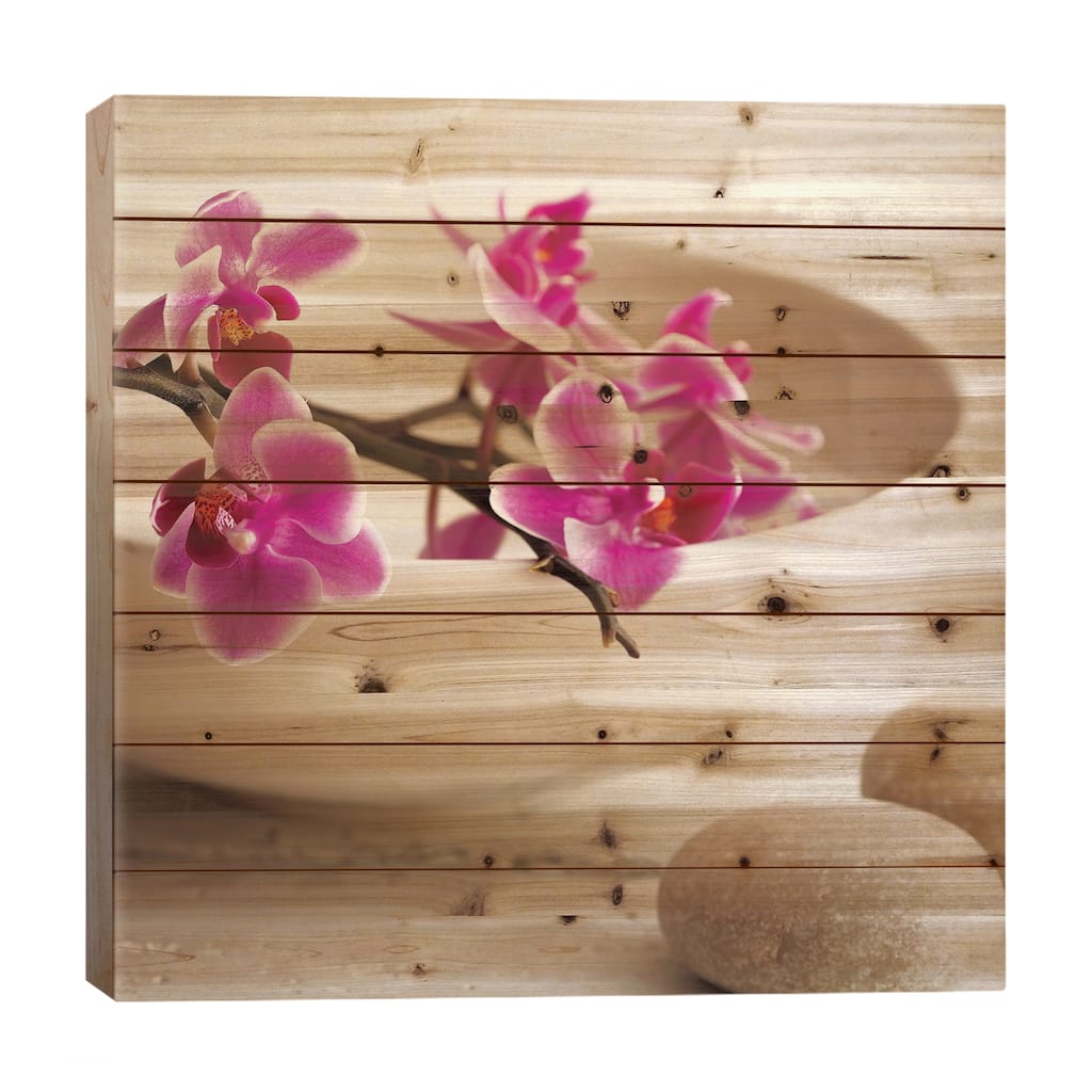 Zen Pebble II Print On Wood by PhotoINC Studio - Multi-Color