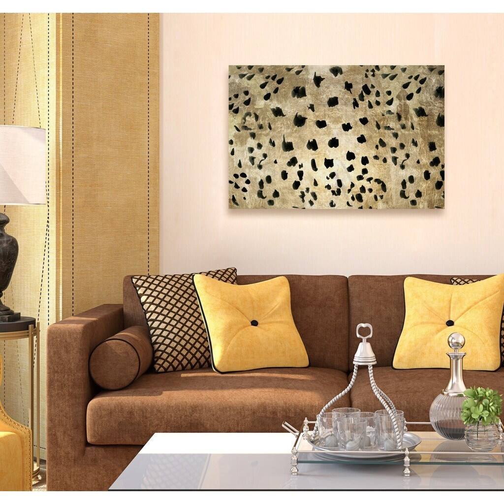 Oliver Gal 'Cheetah Cheetah' Abstract Wall Art Canvas Print - Gold, Black