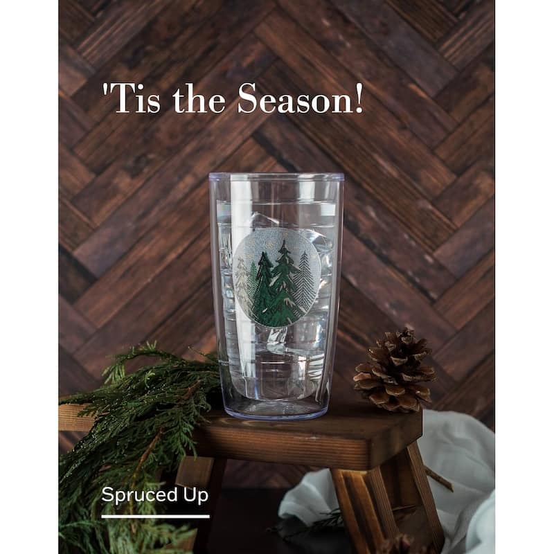 Tervis Spruced Up Christmas Holiday Made in USA Double Walled Insulated Travel Tumbler, Classic