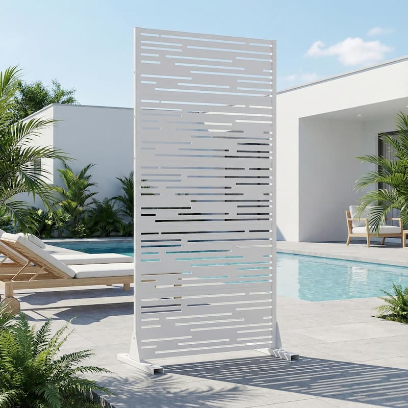 Shine Metal Privacy Screen Panel Free Standing