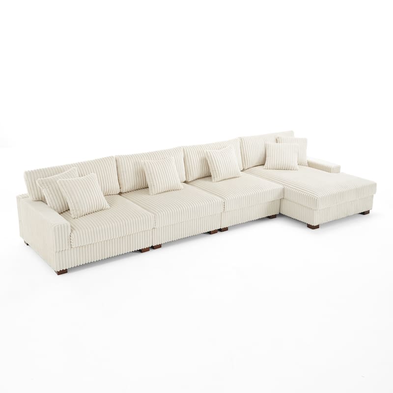 Anne 150" W Oversized Upholstered Modular Sectional Sofa
