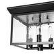 preview thumbnail 12 of 12, Industrial 3-Light Square Seeded Glass Cage Flush Mount Light 9.8in