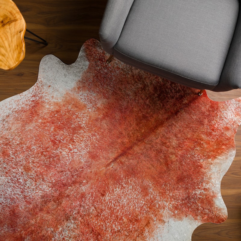 Addison Rugs Cheyenne Colorful Cowhide Print Non-Skid Area Rug