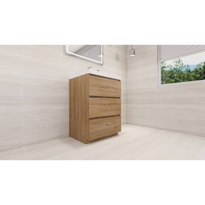 Aron 24'' Freestanding Vanity with Reinforced Acrylic Sink