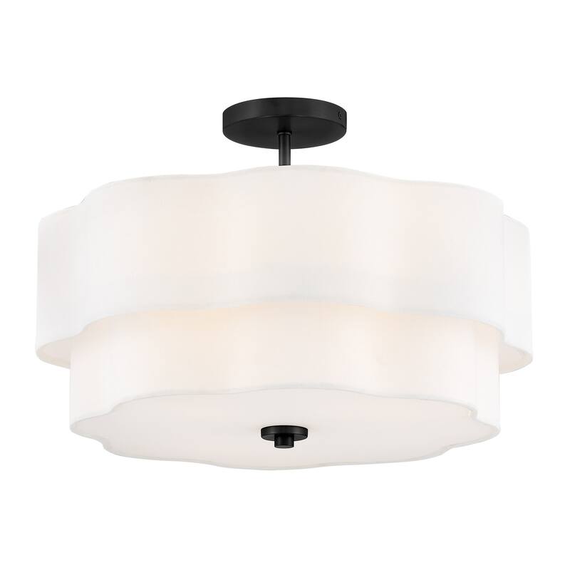 Hinkley Lighting 47733 Gwen 4 Light 20" Wide Semi-Flush Ceiling - Black