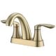 preview thumbnail 1 of 14, BATHLET 4 Inch Bathroom Faucets for Sink 3 Hole, with Pop Up Drain Brushed Gold