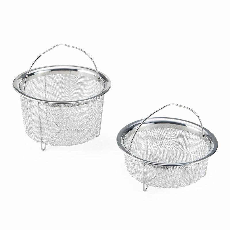 Instant Pot Official Mesh Steamer Basket Set - 8.5" L x 8.7" W x 5.7" H - 8.5" L x 8.7" W x 5.7" H - Silver