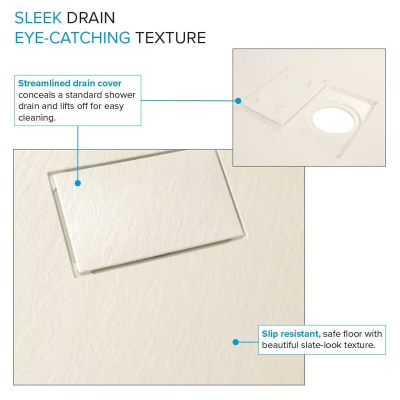 Transolid FZS7940C 78-11/16" x 39-3/8" Rectangular Shower Base with