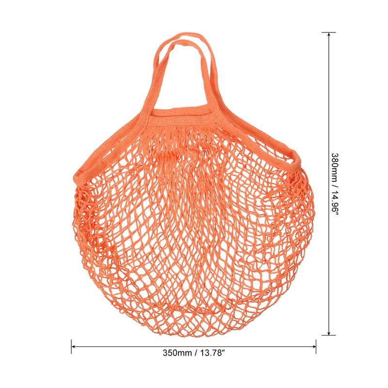 Cotton Mesh Bag, 15x13.8" Mesh Net String Grocery Bags, 2Pcs