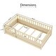preview thumbnail 9 of 8, Twin Floor Bed with Integrated Frame and High Safety Guardrails Play