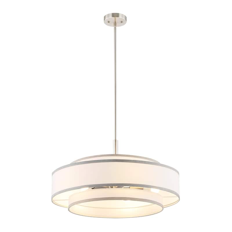 GetLedel 5-Light Double Shaded Drum Chandelier