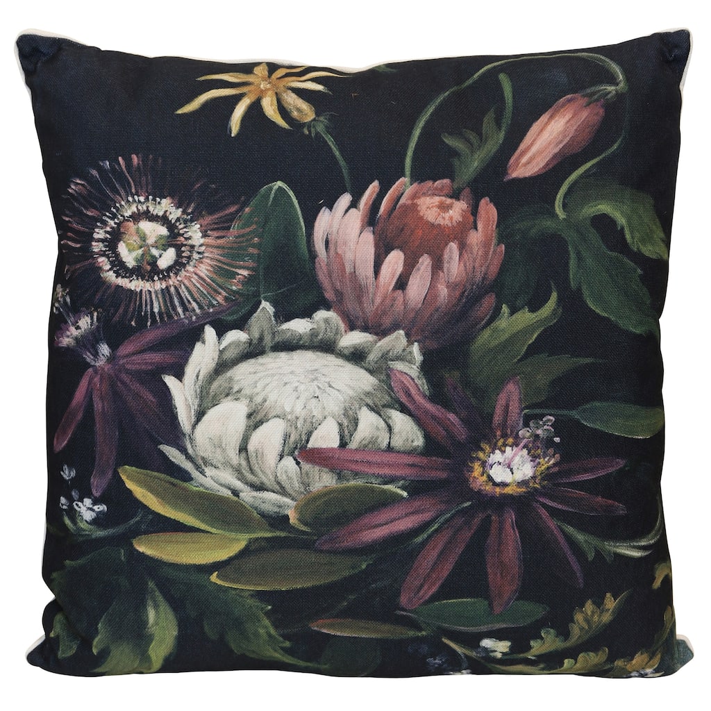 StyleCraft Tamara Day for StyleCraft Nocturne Garden Floral II Pillow - Multicolor - 24" x 24"