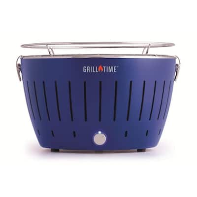 Grill Time 12.5 in. Tailgater GT Charcoal Grill Blue - 14.8 x 14.7 x 10.7