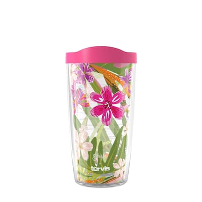 Tervis Etta Vee Garden Glory Made in USA Double Walled Insulated Travel Tumbler, Classic