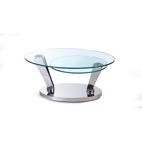 slide 2 of 8, Somette 5408 All Glass Cocktail Table