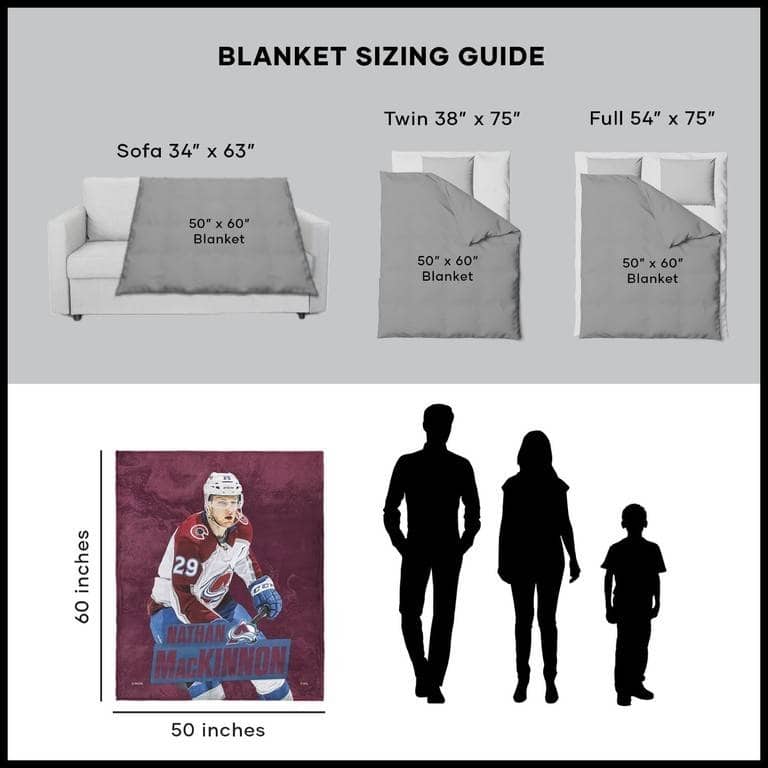 NHL Player Silk Touch Sherpa Throw Blanket