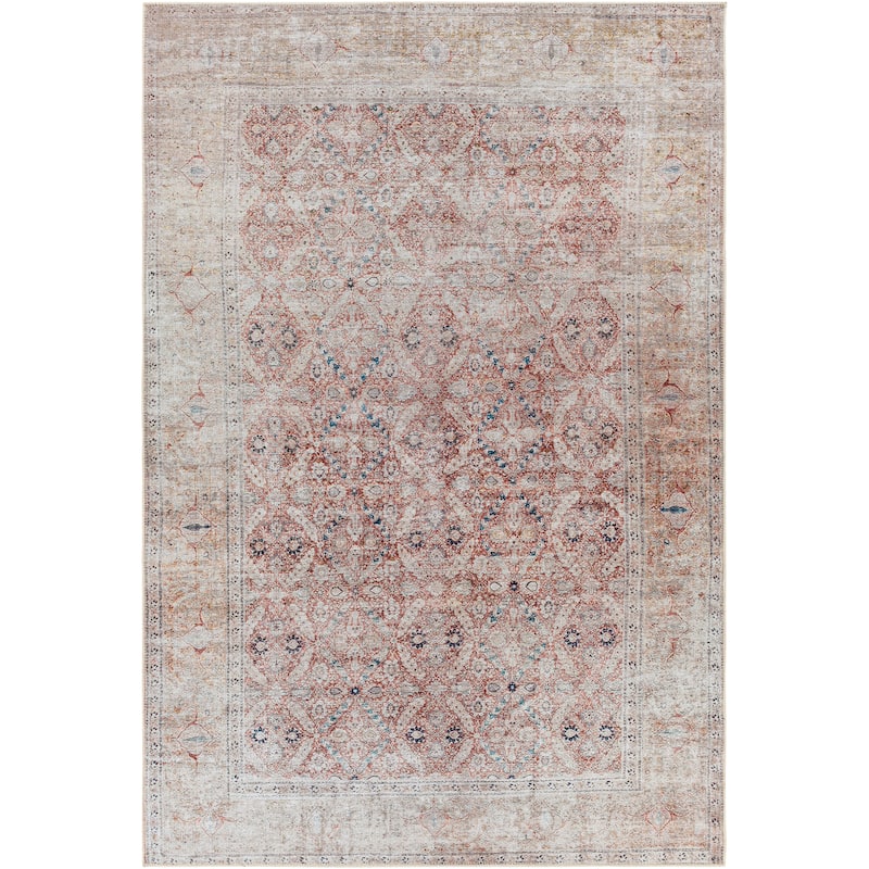 Livabliss Eutychos Traditional Floral Machine Washable Area Rug