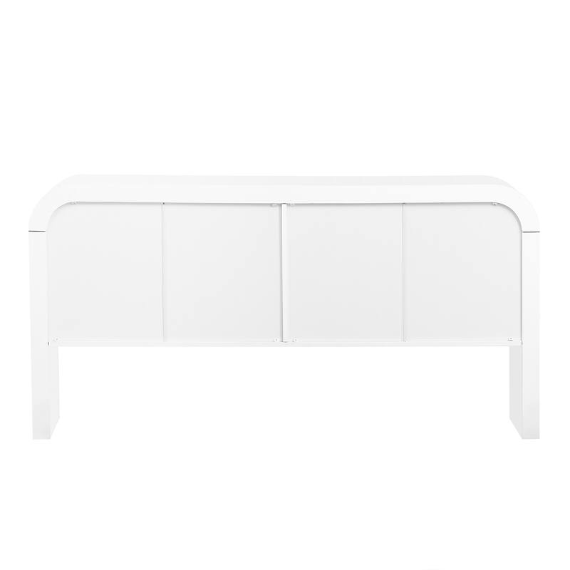 63" Striped Sideboard Buffet Cabinet with Adjustable Shelves