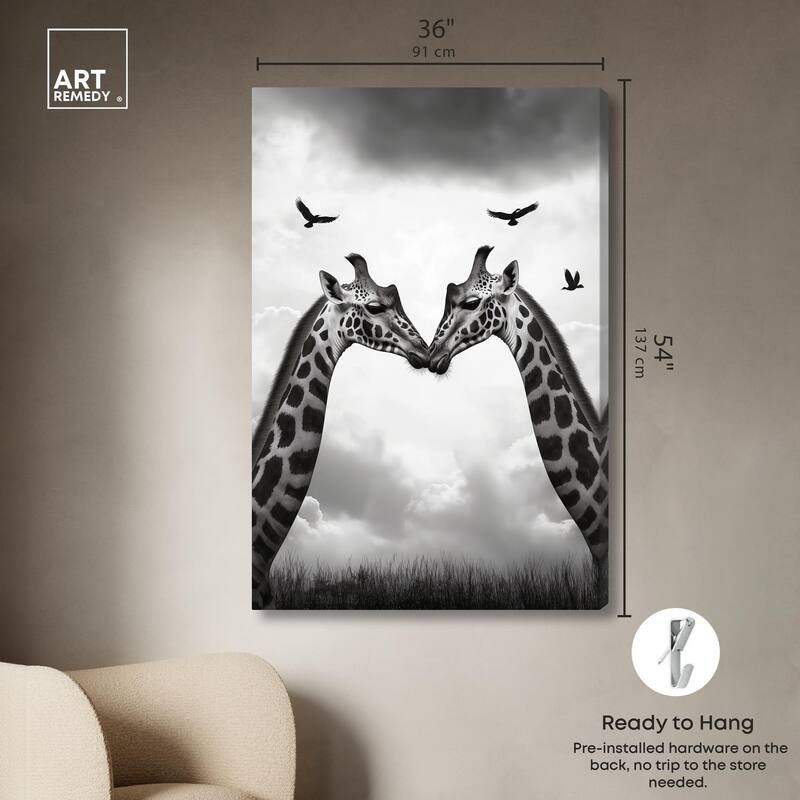 Giants in Love II Canvas by Art Remedy, Gallery Wrapped