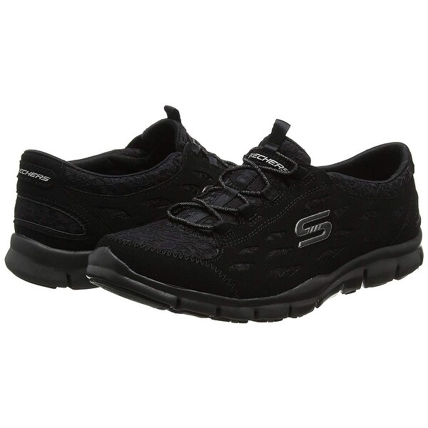 womens black slip on trainers uk