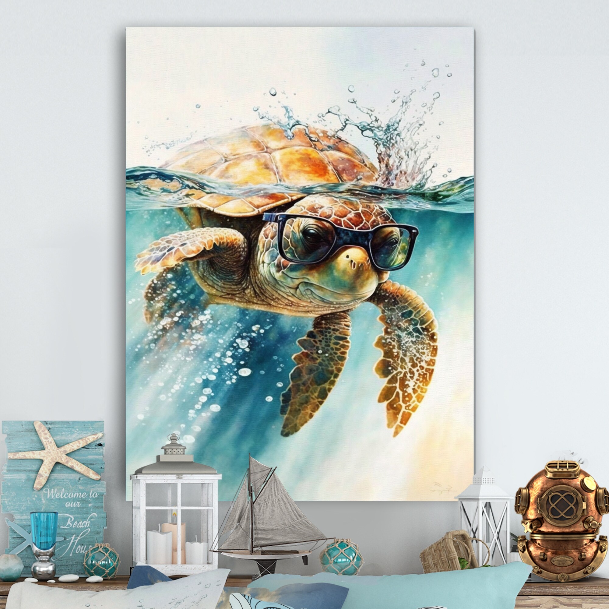 Turtle wall art deals
