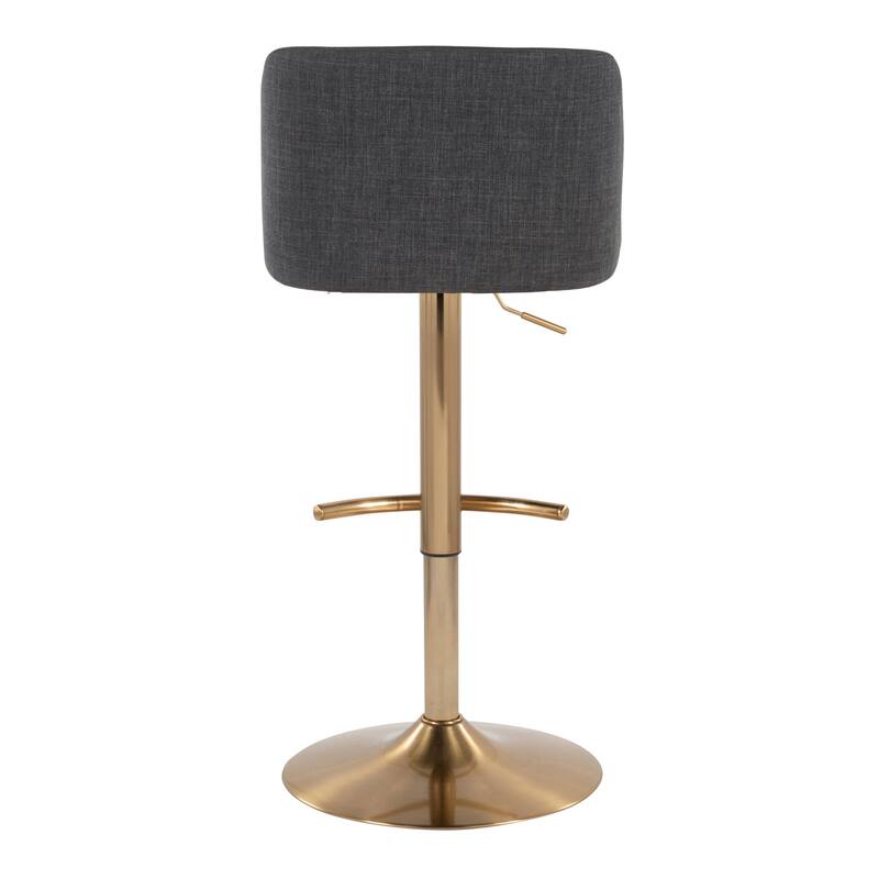 Strick & Bolton Oscar Adjustable Bar Stool with Rounded T Footrest (Set of 2)