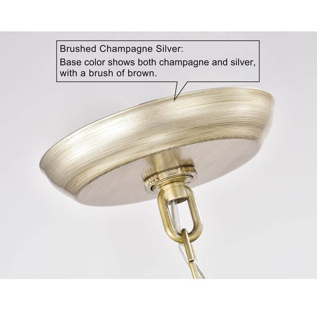 Dalia Indoor 3-light Brushed Champagne Silver Crystal Chandelier