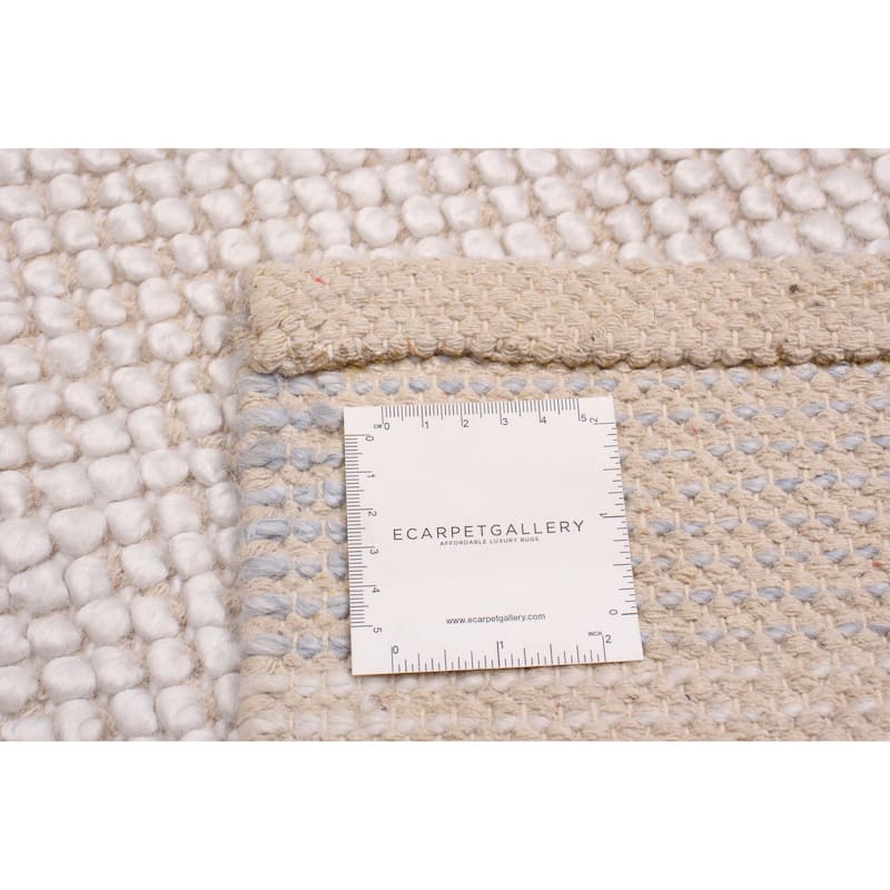 ECARPETGALLERY Braid weave Sienna Cream Wool Rug - 3'0 x 5'0