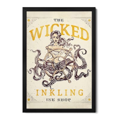 Wicked Inkling Octopus Lady Premium Framed Poster by The Whiskey Ginger