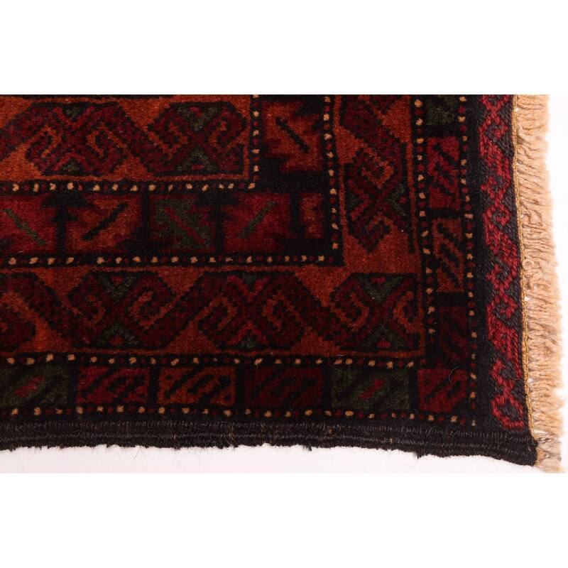ECARPETGALLERY Hand-knotted Teimani Black, Rust Wool Rug - 4'1 x 6'4