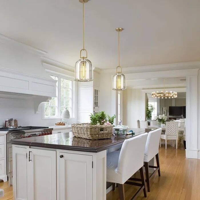 Crystal Hemisphere Pendant Light