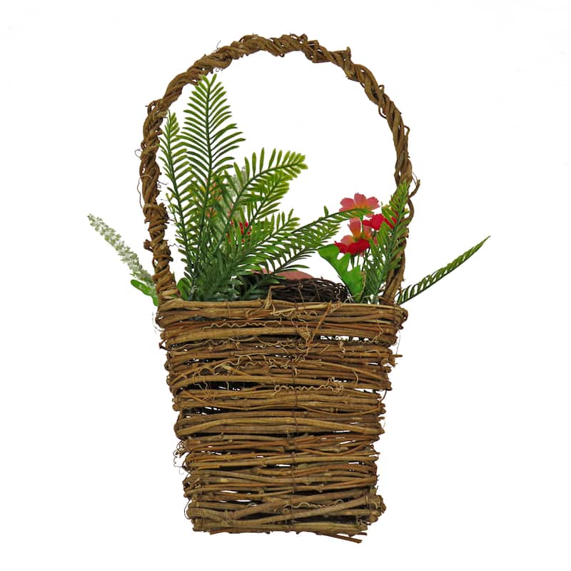 National Tree Company 15 Inch Easter Decoration Woven Basket - 15 in