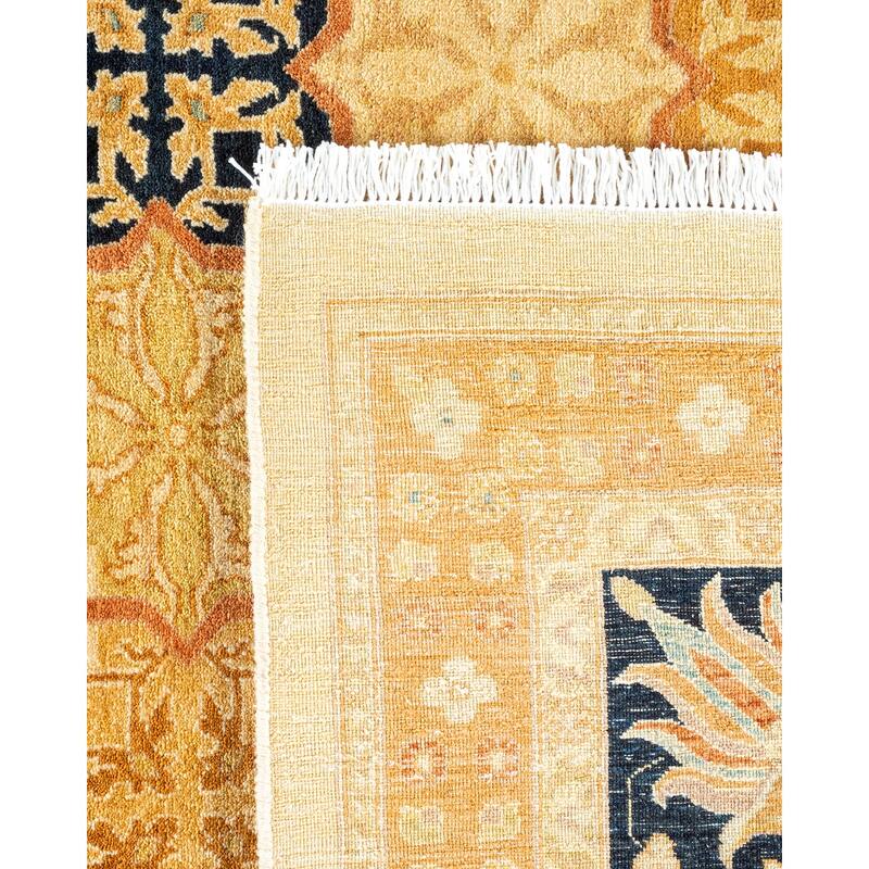 Overton Handknotted Wool Traditional Oriental Ivory Area Rug - 9' x 12'