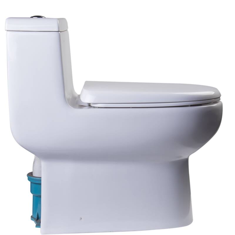 Eago 1.1 / 1.6 GPF Dual Flush One Piece Elongated Toilet - Includes