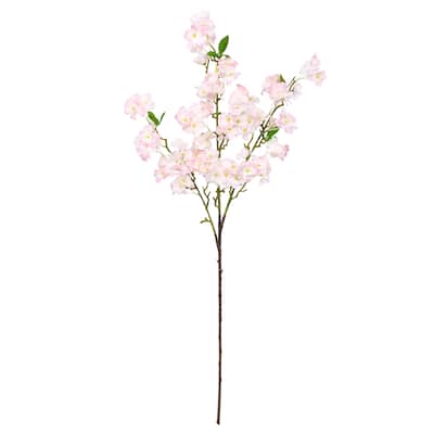 Set of 3 Light Pink Artificial Spring Cherry Blossom Flower Stem Spray 40in - Light Pink - 40" L x 10" W x 5" DP