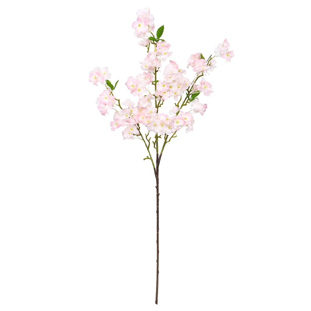 Set of 3 Light Pink Artificial Spring Cherry Blossom Flower Stem Spray 40in - Light Pink - 40" L x 10" W x 5" DP