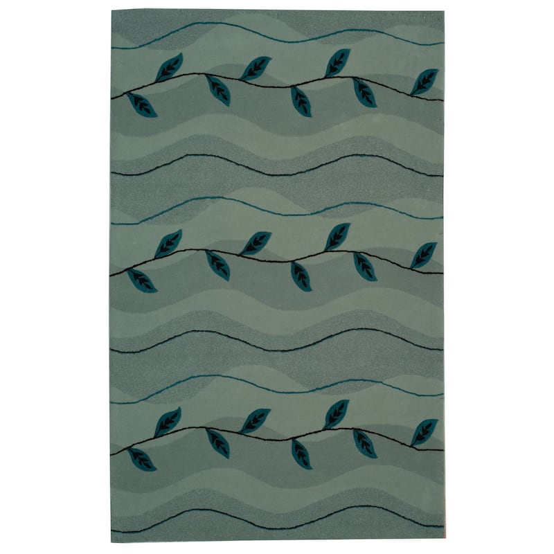 SAFAVIEH Handmade Soho Jerica Vines N.Z. Wool Rug - 5' x 8' - Light Grey