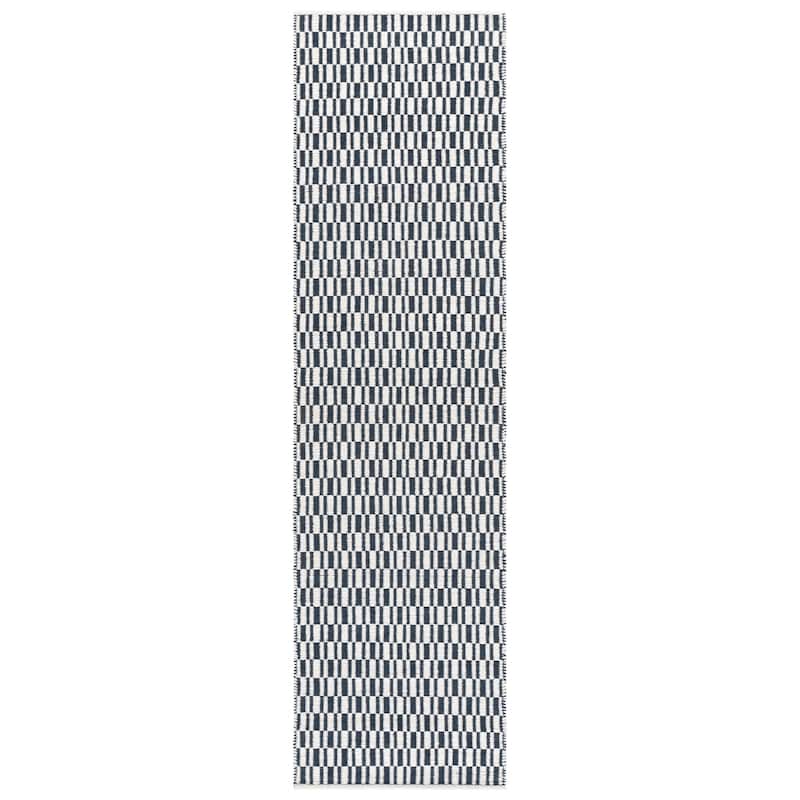 SAFAVIEH Handmade Vermont Rojka Wool Rug - 2'3" x 9' Runner - Navy/Ivory