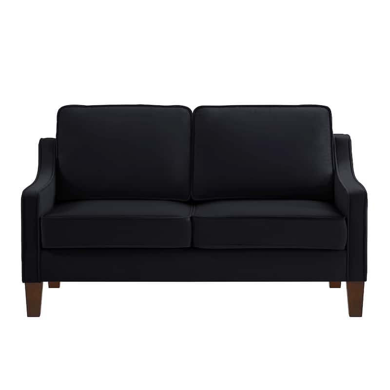 Upholstered Velvet sofa with Wooden Legs
