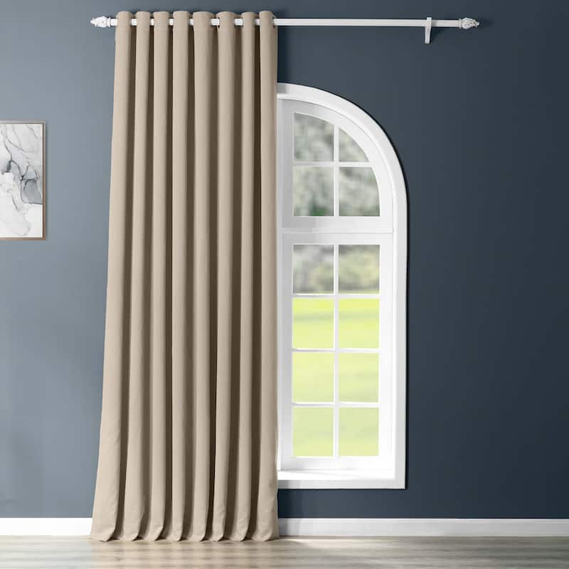 Exclusive Fabrics Extra Wide Room Darkening Grommet 84-inch Curtain (1 Panel) - 100 x 84