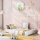 preview thumbnail 10 of 54, Cozy Playhouse, Style House Bed for Kids Durable Pinewood Design Twin - White